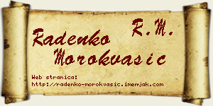Radenko Morokvašić vizit kartica